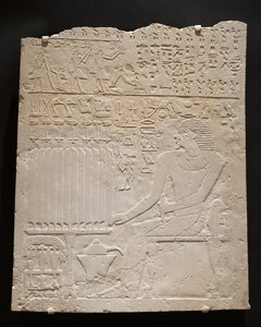 Relief z grobowca Khnumti, ok. 2345-2184 p.n.e. (biały wapień)