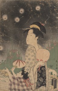 Kobieta i dziecko łapiące świetliki, ca. 1793.