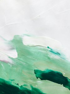 Organiczna zielona abstrakcja autorstwa Ejaaz Haniff