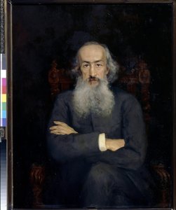 Portret historyka Constantina Bestoujeva Rioumine (Bestoujev-Rioumine) (1829-1897) - Obraz Ekateriny Sergeevny Zarudnaya Kavos (1862-1918), olej na płótnie (101x79 cm) autorstwa Ekaterina Sergeevna Zarudnaya-Kavos
