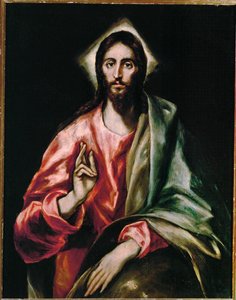 Chrystus Odkupiciel (obraz na płótnie) autorstwa El (1541-1614) Greco