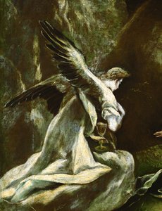Agonia w ogrodzie: anioł (obraz na płótnie) autorstwa El (1541-1614) Greco