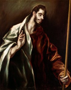 Apotre św. Tomasza. Obraz Domenikos Theotokopoulosa dit El Greco (1540-1614) autorstwa El Greco