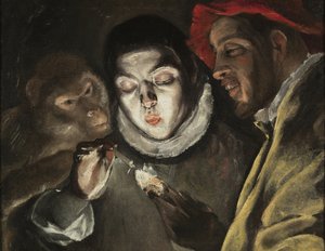 La bajka - Peinture de Dominicos Theotokopoulos dit Le Greco (1541-1614), huile sur toile (50,5x63,6 cm), vers 1580 - (Bajka, olej na płótnie El Greco) - Museo del Prado, Madryt (Espagne) autorstwa El Greco