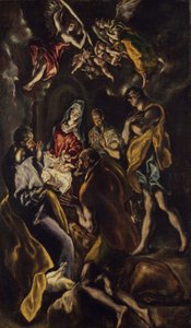 Adoracja pasterzy, ok. 1612-14 (olej na płótnie) autorstwa El Greco
