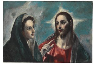 Chrystus żegnający się ze swoją Matką autorstwa El Greco