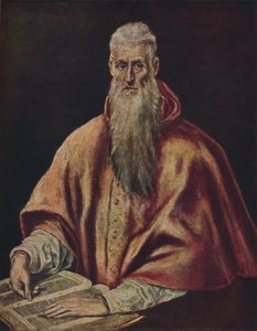 Święty Hieronim jako kardynał, Święty Hieronim jako kardynał, c1590-1600, 1938 autorstwa El Greco