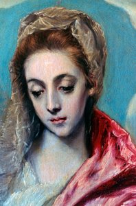 Święta Rodzina z detalem św. Anny, c1590-1595 autorstwa El Greco