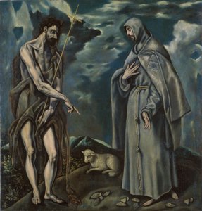 Św. Jan Chrzciciel i św. Franciszek z Asyżu autorstwa El Greco