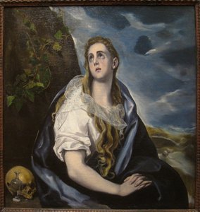 Hiszpański:  Magdalena penitente (El Greco, Worcester) Pokutująca Magdalena autorstwa El Greco