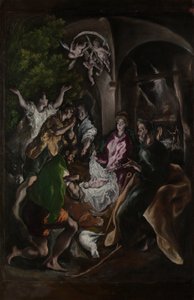 Adoracja pasterzy ok. godz. 1605-10. autorstwa El Greco