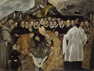 Pochówek hrabiego Orgaza dolna część, ok. 1625 autorstwa El Greco