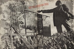 Komunizm to rząd sowiecki plus elektryfikacja całego kraju, 1933. autorstwa Eliezer Markowich Lissitzky