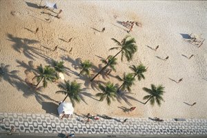 Brazylia, Rio de Janeiro, plaża Ipanema, widok z lotu ptaka (zdjęcie)