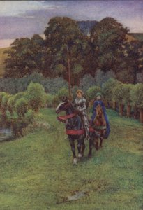 Ilustracja do Idylls of the King autorstwa Alfreda Lorda Tennysona (kolor lito) autorstwa Eleanor Fortescue-Brickdale