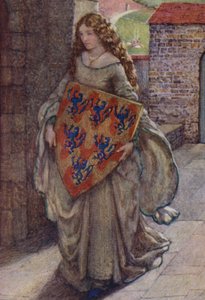 Ilustracja do Idylls of the King autorstwa Alfreda Lorda Tennysona (kolor lito) autorstwa Eleanor Fortescue-Brickdale