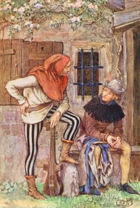 Ilustracja do książki The Gathering of Brother Hilarius autorstwa Michaela Fairlessa (kolorowa litografia) autorstwa Eleanor Fortescue Brickdale