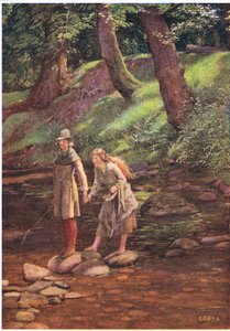 Rosalind i Celia (lito) autorstwa Eleanor Fortescue-Brickdale