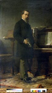Amilcare Ponchielli (1834 - 1886). Włoski kompozytor. Obraz Eleuterio Pagliano.