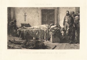 Ciało Luciano Manary odwiedzane przez żołnierzy