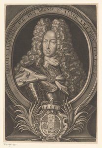 Portret Georga Ludwiga, króla Wielkiej Brytanii i Irlandii autorstwa Elias Christopf Heiss
