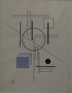 Kompozycja, 1920 autorstwa Eliezer Markowich Lissitzky
