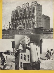 Ilustracja z ZSRR buduje socjalizm, 1933. autorstwa Eliezer Markowich Lissitzky