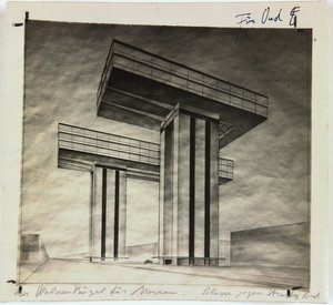 Drapacz chmur Wolkenbügel na bulwarze Strastnoy w Moskwie, 1925