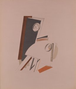 Tchórze. Figurka do opery Zwycięstwo nad słońcem A. Kruchenycha, 1920-1921 autorstwa Eliezer Markowich Lissitzky