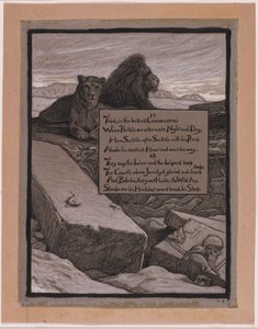 (Ilustracja do Rubáiyát Omara Khayyáma) Sądy w Jamshyd autorstwa Elihu Vedder