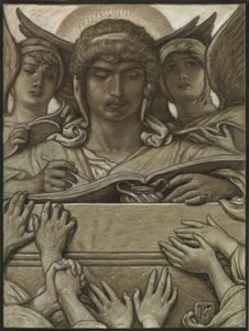 (Ilustracja do Rubáiyát Omara Khayyáma) Anioł nagrywający autorstwa Elihu Vedder