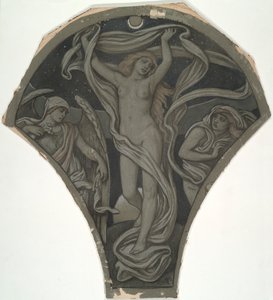 Karykatura dla Luny, z sześćdziesięciu studiów sufitu Huntingtona (1926.80) autorstwa Elihu Vedder