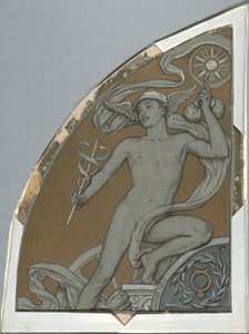 Karykatura Merkurego, z sześćdziesięciu badań sufitu Huntingtona (1926.80) autorstwa Elihu Vedder