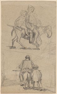 Ojciec, Syn i Osioł autorstwa Elihu Vedder