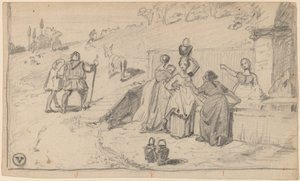 Ojciec i syn autorstwa Elihu Vedder