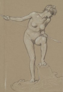 Dziewczyna spearing delfina, ok. godz. 1900. autorstwa Elihu Vedder