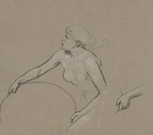 Studia dla Figury Wiosny autorstwa Elihu Vedder