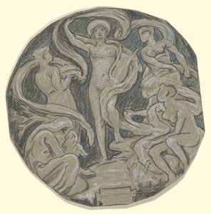 Studium Centrum Circle of Huntington Ceiling; Apollo i asystenci autorstwa Elihu Vedder