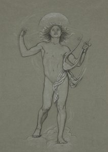 Studium Figury Apolla, z 60 studiów sufitu Huntingtona (1926.80) autorstwa Elihu Vedder