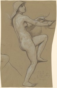 Studium do The Fates Gathering in the Stars, c. 1884-1887. autorstwa Elihu Vedder
