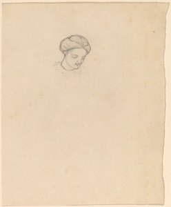 Studium głowy dziewczyny, ok. 1930 1858. autorstwa Elihu Vedder