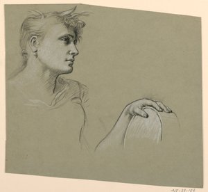 Studium postaci autorstwa Elihu Vedder