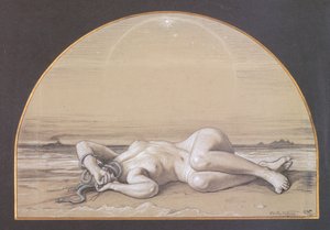 Martwa Meduza (kreda na papierze)