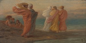 Impreza muzyczna, ok. godz. 1875. autorstwa Elihu Vedder