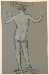 studium figury: projekt fontanny autorstwa Elihu Vedder