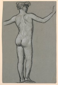 studium figury do projektu fontanny autorstwa Elihu Vedder