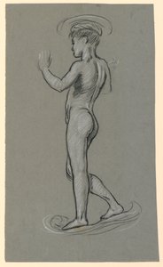 studium figury do projektu fontanny autorstwa Elihu Vedder