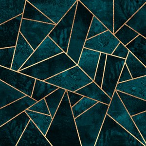 Elegancka geometria w kolorze turkusowym