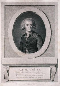Andre Ernest Modeste Gretry (1741-1813) grawerowane przez Louisa Jacquesa Cathelina (1738-1804) 1786 (grafika)