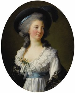 Francuski: Portrait de Madame de Moreton, La Comtesse de Moreton de Chabrillan Portret Madame de Moreton, Comtesse de Chabrillan, błędnie utożsamianej z Izabelą Czartoryską